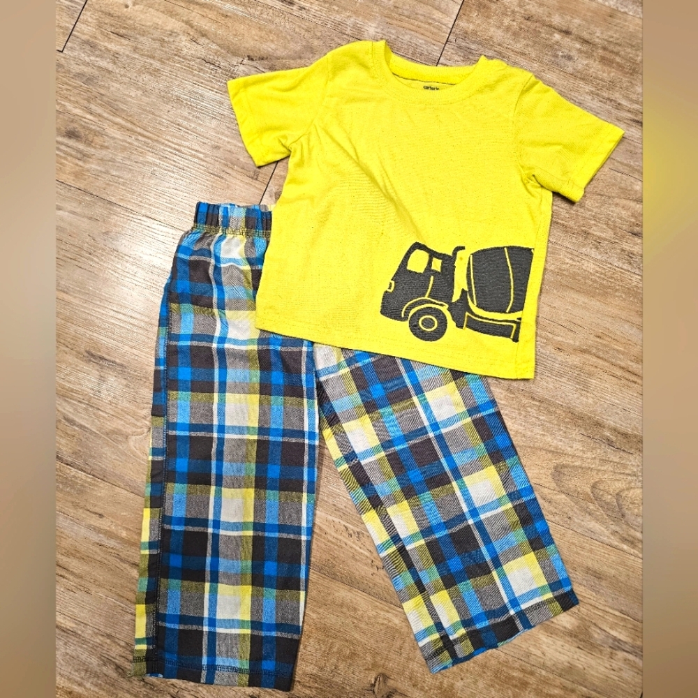 Carter's Yellow and Blue Pajama Set with Playful Design